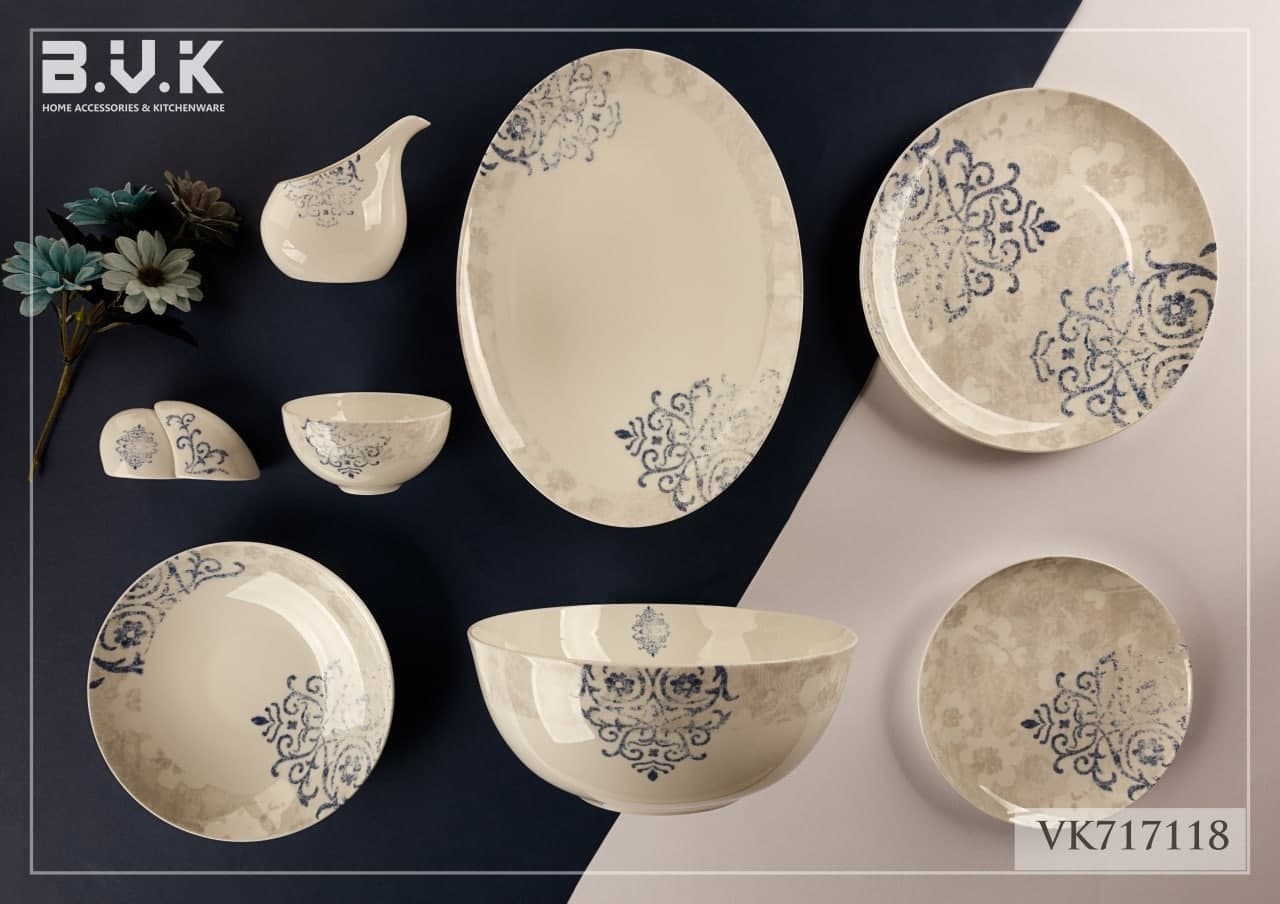BVK بی وی کی  سرویس غذا خوری 6 نفره 29 پارچه ابی   VK717118