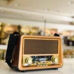 GLON گلون رادیو رومیزی کوچک قهوه ای  RX-BT-1006