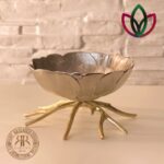 RAFI رافی دکورز الیاژ  نقره ای طلایی 2 رنگ کاسه بزرگ  300301-SILVERGOLD