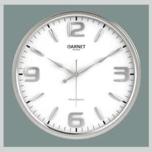 SCHOBERT شوبرت  گارنت ساعت دیواری قطر 43 ابکاری نقره ای  5020QN