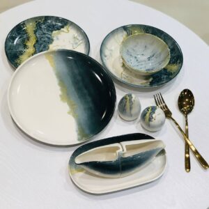 WERTVOLLE ورت وله سرویس غذاخوری سرامیک  31 پارچه استون ور لاویش     3741