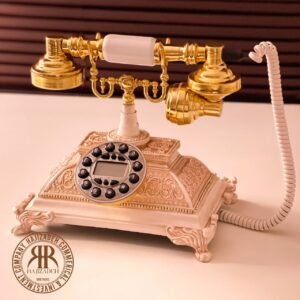 تکنیکال تلفن رومیزی  سلطنتی سفید طلایی  3018