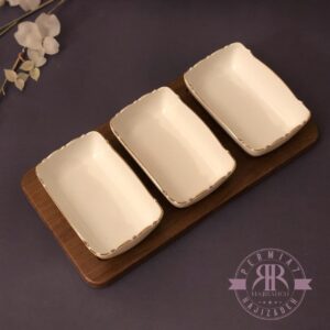 لمون اردو 3 خانه موج مستطیل فریم چوبی LEMON-326-328