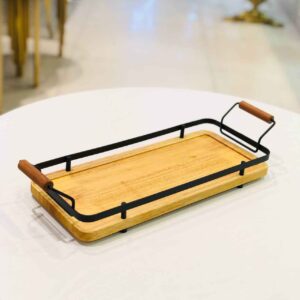 MHG ام اچ جی سینی مستطیل  کوچک فریم مشکی  351-103