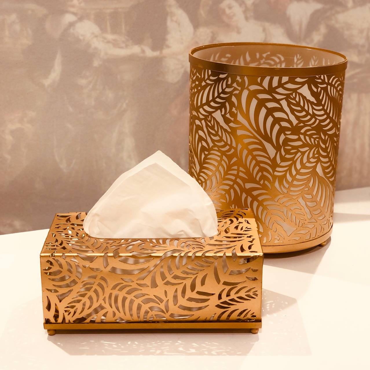 KHAZLI خزلی  سطل و دستمال طلایی کد 152 – 9493
