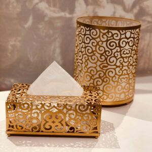 KHAZLI خزلی  سطل و دستمال طلایی کد 156 – 9495