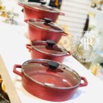 کاندید سرویس قابلمه  8 پارچه ورونا گرانیتی دورو قرمز  00108031