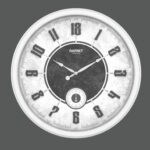 SCHOBERT شوبرت  گارنت ساعت دیواری سفید  قطر 60 – 5239