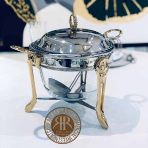 SAFINOX سافینوکس  سوفله دو رنگ استیل طلایی سوپ خوری  SG-KM610