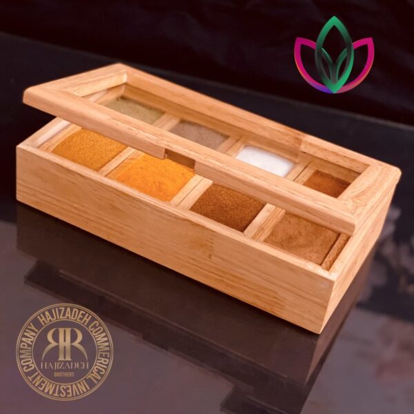 NICE WOOD نایس وود  چوب  جعبه جا ادویه 8 خانه کد 113- 6924