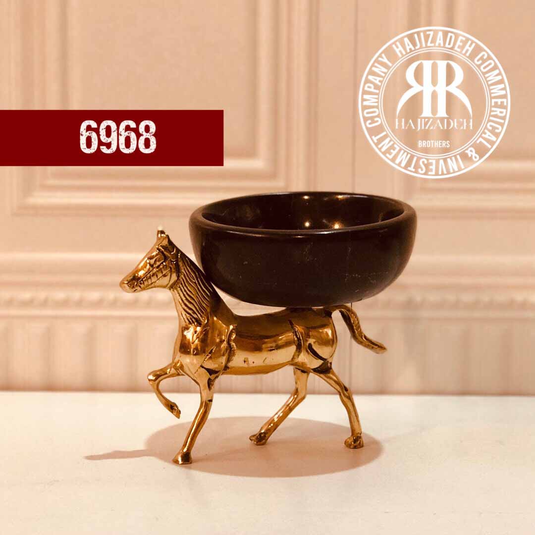 STONE  استون سنگی  اسب تک عرب با کاسه  S-6968