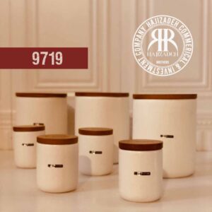 MARKET مارکت  ایسرام پاسماوری 7 پارچه سفید درب چوبی ایسا  9719