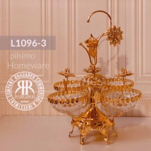 پیلسیمو طلایی  اردو خوری پایه 6 پر چرخشی 4 کاسه  L1096-3