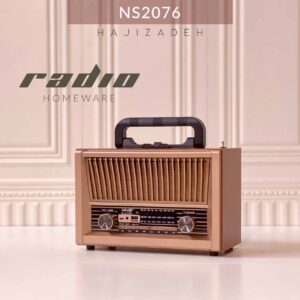 NNC ان ان سی رادیو رومیزی قهوه ای  BT-2076