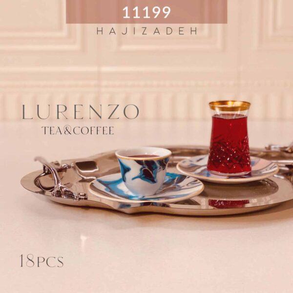 LORENZO لورنزو  سرویس چایخوری قهوه خوری 18 پارچه عربی  11199
