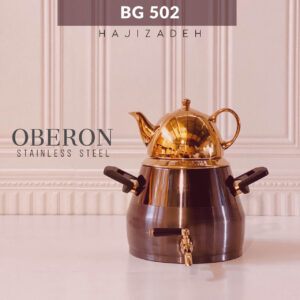 OBERON ابرون  کتری قوری هرمی مشکی طلا  BG-502