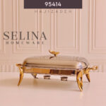 SELINA سلینا  سوفله استیل طلایی مدل فلیم مستطیل بزرگ 95414