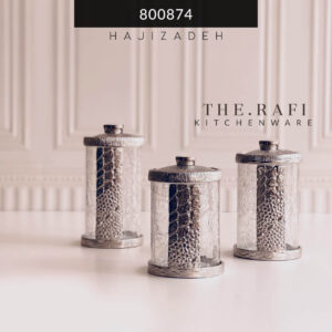 RAFI رافی دکوراتیو الیاژ  پا سماوری 3 سایزی نقره ای سوزان 800874