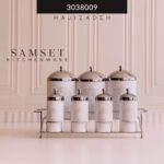 سام ست گاردنیا پاسماوری 8 پارچه  سفید درب کروم  SET-3038009