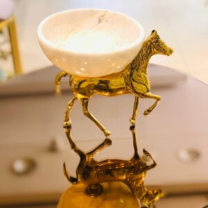 STONE  استون سنگی  اسب تک عرب با کاسه  S-6968