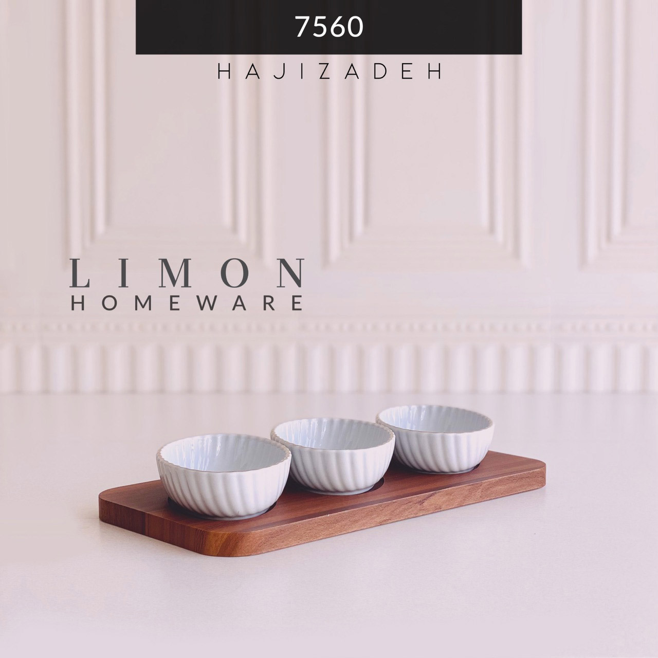 لمون اردو خوری کارمن  بیضی 3 خانه  LEMON-509