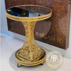 FUTIAN فوتین  پیلسیمو طلایی میز بار پرانتزی کمر باریک گرد  HY212