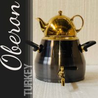 OBERON ابرون  کتری قوری هرمی مشکی طلا  BG-502