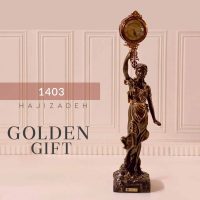 گلدن گیفت  ساعت مجسمه ای رومیزی زن مشعل به دست   1403
