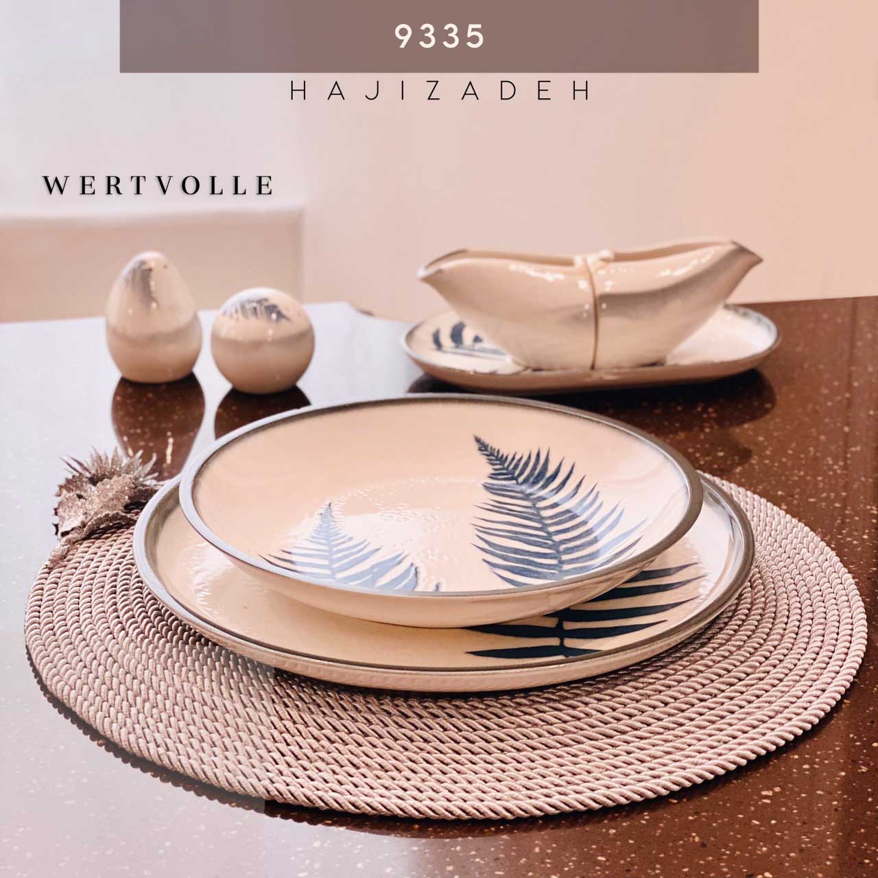 WERTVOLLE ورت وله سرویس غذاخوری سرامیک  31 پارچه استون ور ادونیس     W-5902