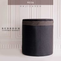AMIN امین باکس و سبد لباس  چرمی گرد قهوه ای m419 BR-29419