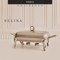 SELINA سلینا  سوفله استیل طرح نگین صدفی مستطیل متوسط  93513