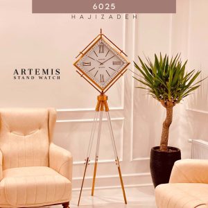 ثانیه سازان ارتمیس ساعت ایستاده لوزی طلایی سفید6025 11870