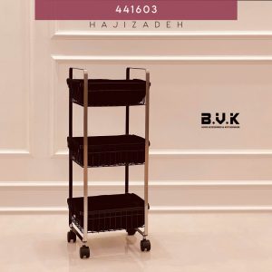 BVK بی وی کی پرستیژ  جا سیب پیاز و سوپر اشپزخانه 3 طبقه  استیل مشکی  VK441603