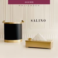 سالینو پروانه سطل و دستمال  استوانه مشکی طلایی 466MB