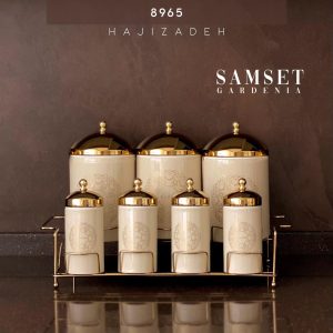 سام ست گاردنیا پاسماوری 8 پارچه  کرم درب طلایی  3038010