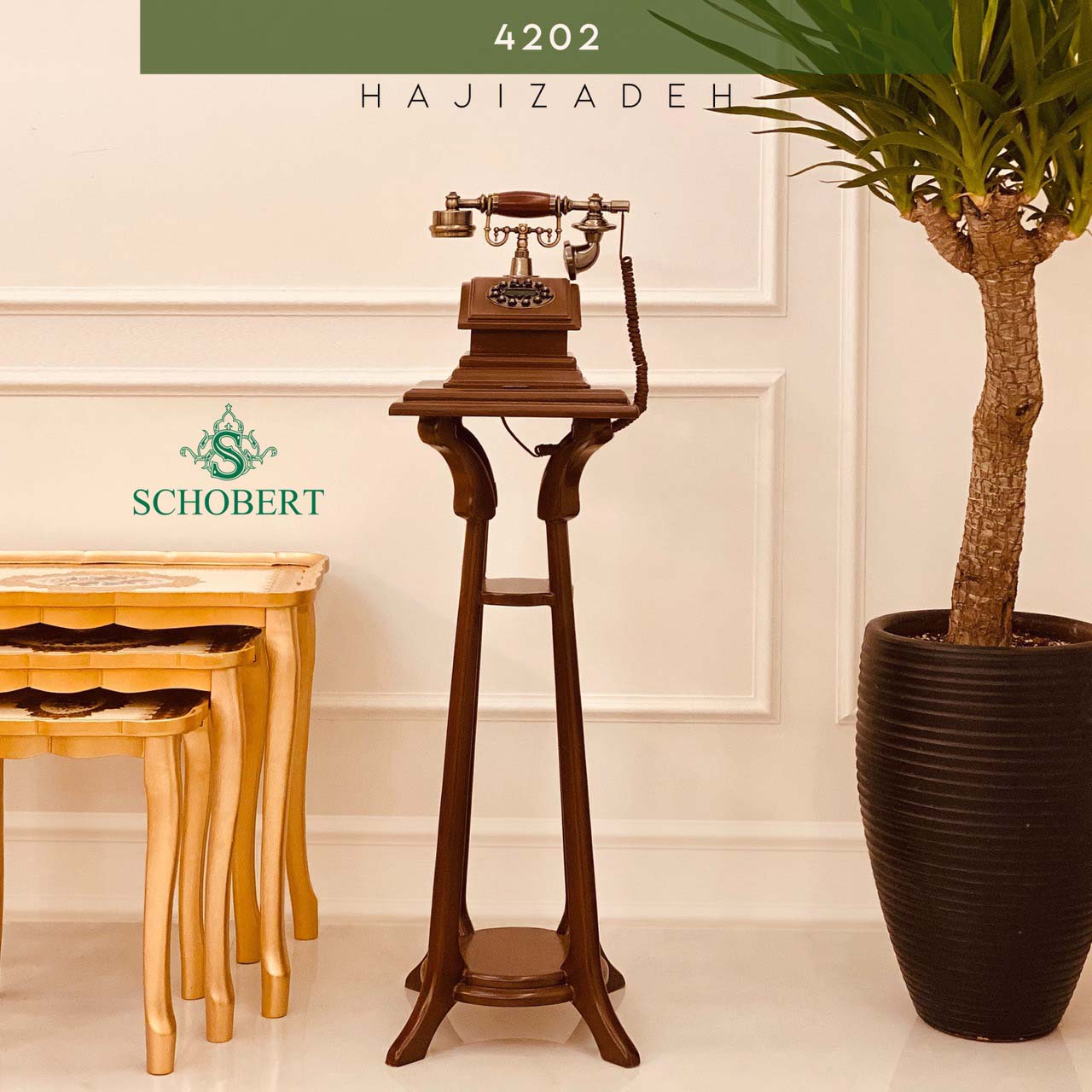 SCHOBERT شوبرت  تلفن ایستاده قهوه  ای کد 4202 – 4202BR