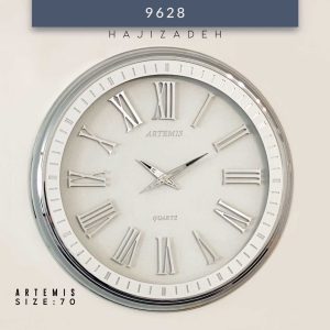 ثانیه سازان ارتمیس ساعت دیواری صفحه سفید سیلور  SILVER-2036
