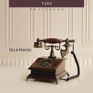 والتر تلفن  رومیزی چوبی قهوه ای  T305