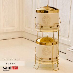 سام ست گاردنیا جا سیب زمینی پیاز استوانه ای کرم درب طلا 40111004