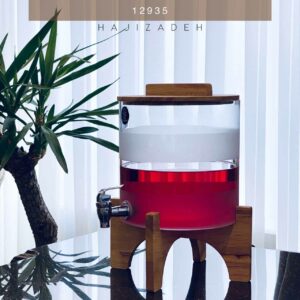 BLWOOD بی ال وود  کلمن شیشه ای  پایه چوبی مدل زبرا(مات) A321