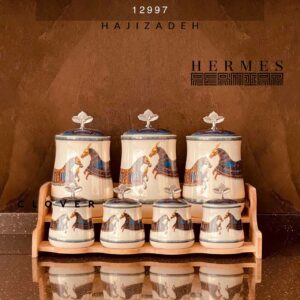 اریا سرویس پاسماوری 7 پارچه چوب چینی هرمس کرم 12997