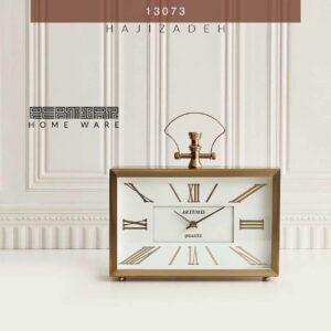 ثانیه سازان ارتمیس  ساعت رومیزی مستطیل طلایی  2032G