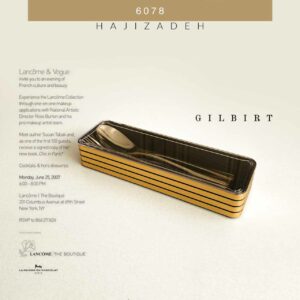 گیلبرت جا کارد و چنگال مستطیل رومیزی طلایی 6078G