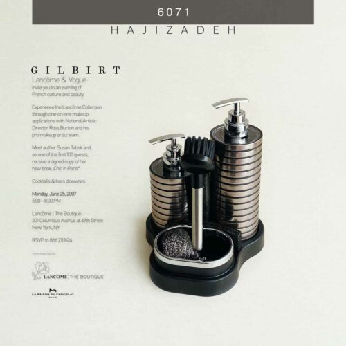 گیلبرت جا مایع ست سینک دو محلوله 2 قلو نقره ای  6071-SILVER
