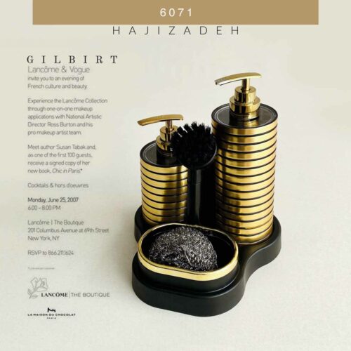 گیلبرت  جا مایع ست سینک دو محلوله 2 قلو طلایی  6071GOLD