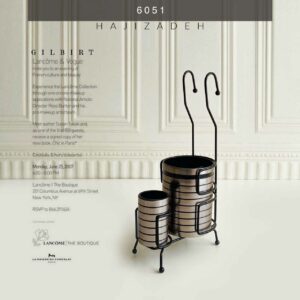 گیلبرت جا قاشقی اویزی نقره ای 2 قلو 6051-SILVER