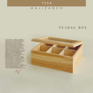 NICE WOOD نایس وود  چوب  جعبه تی بگ 6  خانه  NICEWOOD-128