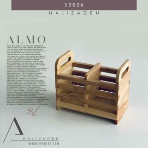 NICE WOOD نایس وود چوب جا قاشقی 2 خانه دسته دارکد152- 13026