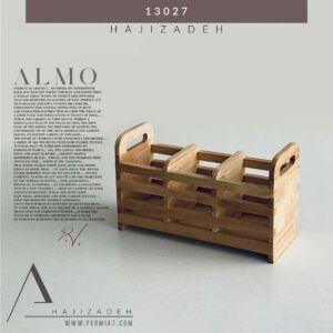 NICE WOOD نایس وود  چوب جا قاشقی 3 خانه دسته دار کد 154- 13027