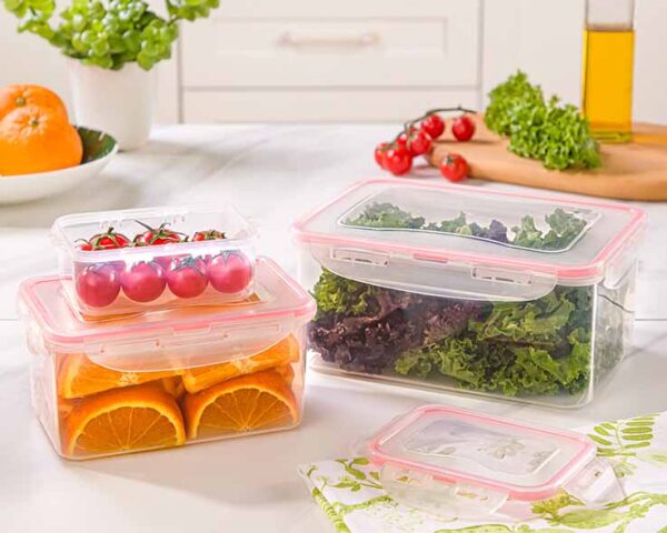لیمون ظرف فریزری پلاستیکی مستطیل 6 پارچه 23635